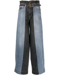 Versace Jeans Couture - ハイライズ ワイドジーンズ - Lyst