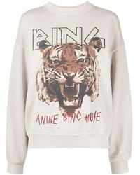 Anine Bing - Graphic-Print Crew Neck Sweatshirt - Lyst
