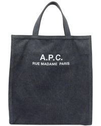 A.P.C. - Recuperation Tote Bag mit Logo-Print - Lyst