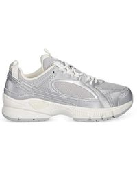 ARMANI EXCHANGE - Metallic Panelled Trainers - Lyst