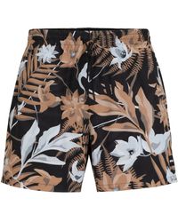 BOSS - Tropical-Print Swim Shorts - Lyst