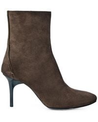 CAPASA MILANO - Pointed-Toe Suede Ankle Boots - Lyst