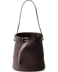 Prada - Sac Seau À Détail De Ceinture - Lyst