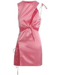 MOTHER OF ALL - Knotted-Detail Mini Dress - Lyst