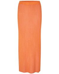 Samsøe & Samsøe - Sacheryl Ribbed Maxi Skirt - Lyst