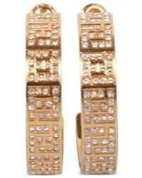 Fendi - Ff-Embellished Hoop Earrings - Lyst