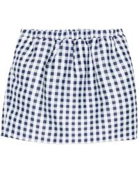 Self-Portrait - Gingham Pleated Skirt - Lyst