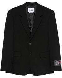 MSGM - Single-Breasted Blazer - Lyst