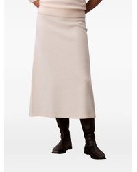 Calvin Klein - Merino Midi Skirt - Lyst