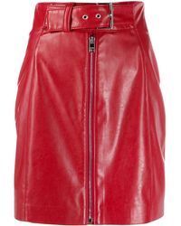 MSGM Minigonna con cintura - Rosso
