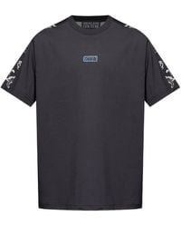 Versace Jeans Couture - Baroque-Print Sleeve-Detail T-Shirt - Lyst