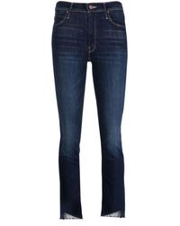 Mother - The Mid Rise Dazzler Ankle Step Fray Slim-cut Jeans - Lyst
