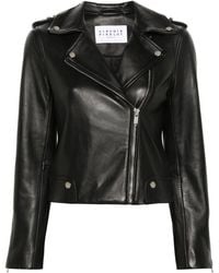 Claudie Pierlot - Leather Biker Jacket - Lyst