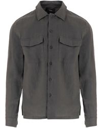 Vince - Chemise En Lin À Poches Poitrine - Lyst