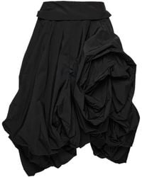 Magda Butrym - Draped Floral-Detail Midi Skirt - Lyst