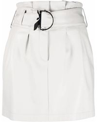 Patrizia Pepe - Essential Belted Mini Skirt - Lyst