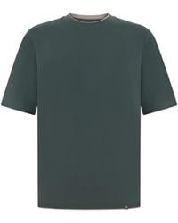 BOGGI - Contrasting-Trim Cotton T-Shirt - Lyst