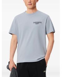 Lacoste - T-Shirt En Jersey À Imprimé Tennis - Lyst