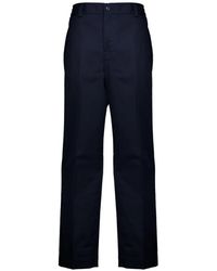 Moncler - Tailored Cotton Trousers - Lyst