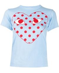 COMME DES GARÇONS PLAY - Logo Print T-Shirt - Lyst