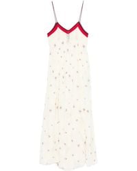 forte_forte - Crochet-Knit Floral-Embroidered Maxi Dress - Lyst