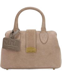 Schell - Small Doctor Suede Logo-Plaque Tote Bag - Lyst