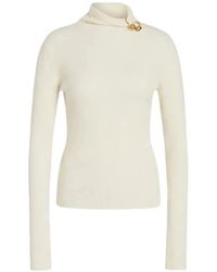 Alberta Ferretti - Tone Hardware Roll-Neck Sweater - Lyst