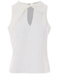 Patrizia Pepe - Twist-Detail V-Neck Tank Top - Lyst