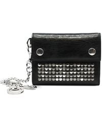 HTC - 5.000 Stud-Embellished Tri-Fold Chain Wallet - Lyst