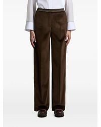 Peserico - Stretch-Velvet Straight-Leg Trousers - Lyst