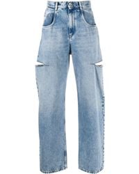 Maison Margiela - Lockere Jeans mit Cut-Outs - Lyst