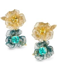 Anabela Chan - Paraiba Petunia Drop Earrings - Lyst