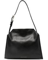 Orciani - Small Trinity Soft Buckle-Detail Logo-Lettering Tote Bag - Lyst