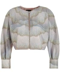 Giorgio Armani - Rhinestone-embellished Silk Jacket - Lyst