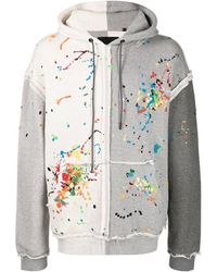 Mostly Heard Rarely Seen - Panelled Paint-splatter Hoodie - Lyst