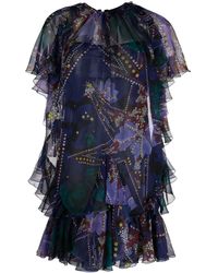 DSquared² - Ruffle-Detail Mini Dress - Lyst