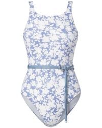MICHAEL Michael Kors - Floral-Print Ring-Detail Swimsuit - Lyst