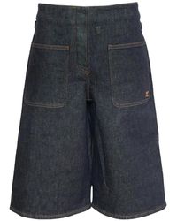 Courreges - Logo-Embroidered Back-Panel Shorts - Lyst