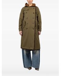 R13 - Reversible Hooded Trench Coat - Lyst