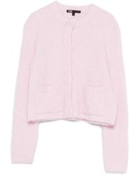 Maje - Collar-Embellished Long-Sleeve Cardigan - Lyst