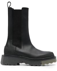Off-White c/o Virgil Abloh - Calf Sponge Leather Chelsea Boots - Lyst