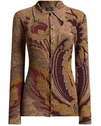 Etro - Geribbeld Vest Met Bloemenprint - Lyst