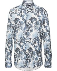 Karl Lagerfeld - Abstract Floral-print Cotton Shirt - Lyst