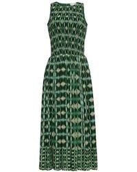 Cara Cara - Vesper Geometric-Print Midi Dress - Lyst