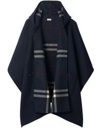 Burberry - Kariertes Cape Mit Kapuze - Lyst