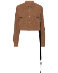 Rick Owens - Cut-out Cropped Jacket - Lyst