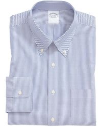 Brooks Brothers - Striped-Pattern Oxford Shirt - Lyst