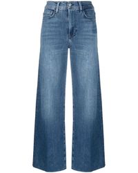 FRAME - Wide-Leg-Jeans mit hohem Bund - Lyst