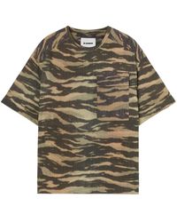 Jil Sander - Katoenen T-Shirt Met Print - Lyst