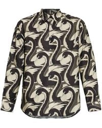 Paul Smith - Long-Sleeve Swan-Print Shirt - Lyst